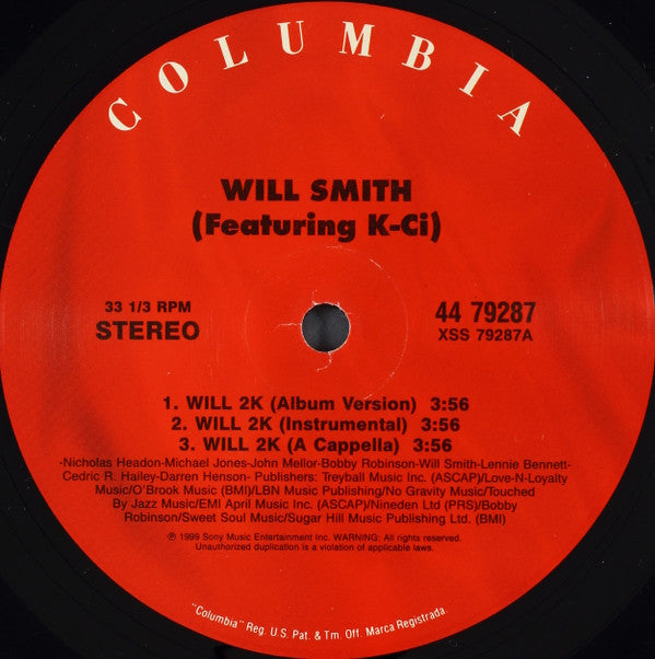 Will Smith : Will 2K (12", Single)