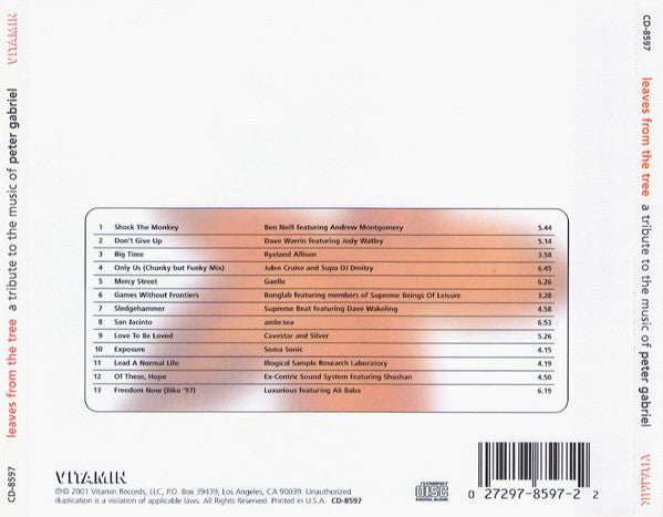 Various : Leaves From The Tree - A Tribute To The Music Of Peter Gabriel (CD, Album)