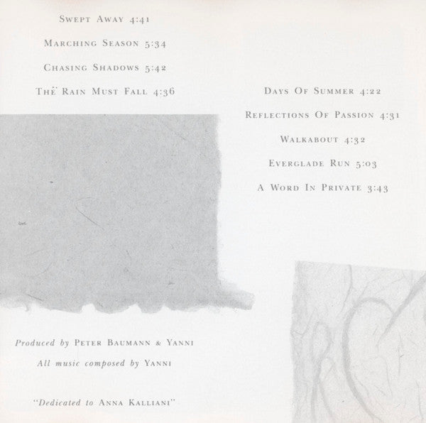 Yanni (2) : Chameleon Days (CD, Album)