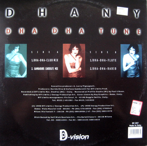 Dhany : Dha Dha Tune (12")