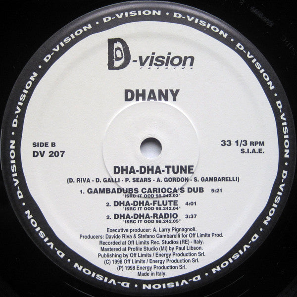 Dhany : Dha Dha Tune (12")