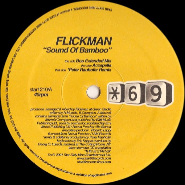 Flickman : Sound Of Bamboo (2x12")