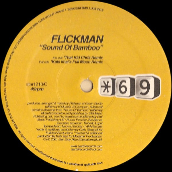 Flickman : Sound Of Bamboo (2x12")