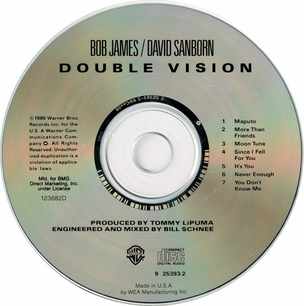 Bob James / David Sanborn : Double Vision (CD, Album, Club, RE, BMG)