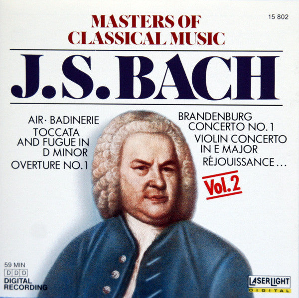 J.S. Bach* : Masters Of Classical Music, Vol.2: J.S. Bach (CD, Comp)