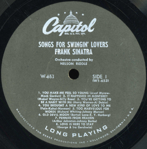 Frank Sinatra : Songs For Swingin' Lovers! (LP, Album, Mono)