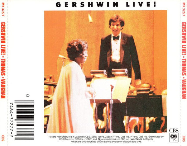 Michael Tilson Thomas | Sarah Vaughan, Los Angeles Philharmonic* : Gershwin Live! (CD, Album)