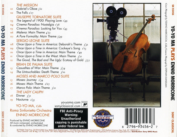 Yo-Yo Ma, Ennio Morricone : Yo-Yo Ma Plays Ennio Morricone (CD, Album)