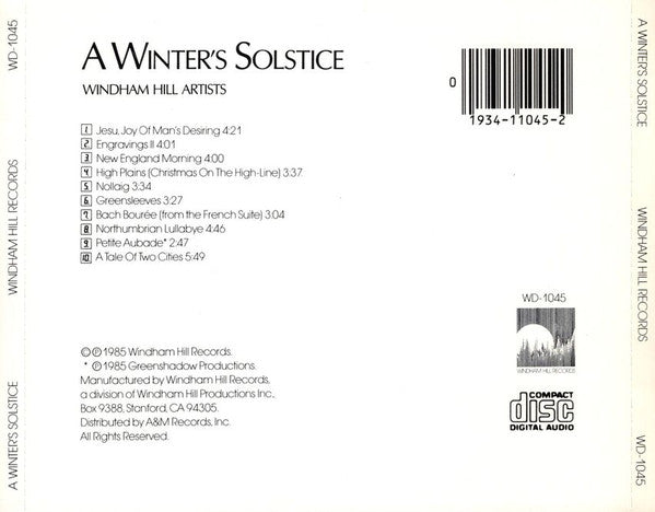 Windham Hill Artists : A Winter's Solstice (CD, Comp)