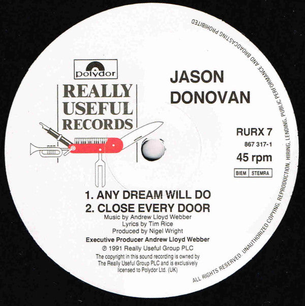 Jason Donovan : Any Dream Will Do (12", Single)