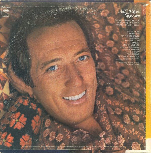 Andy Williams : Love Story (LP, Album, Ter)