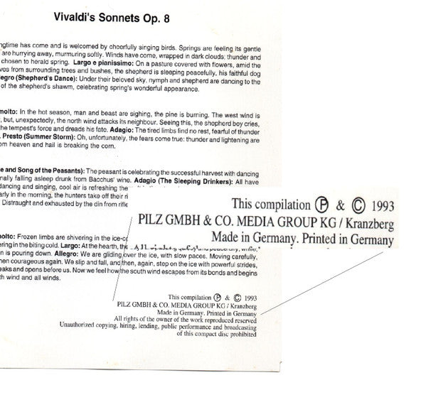 Antonio Vivaldi, Alberto Lizzio : The Four Seasons / Concertos On Authentic Instruments (2xCD, Album, RE)