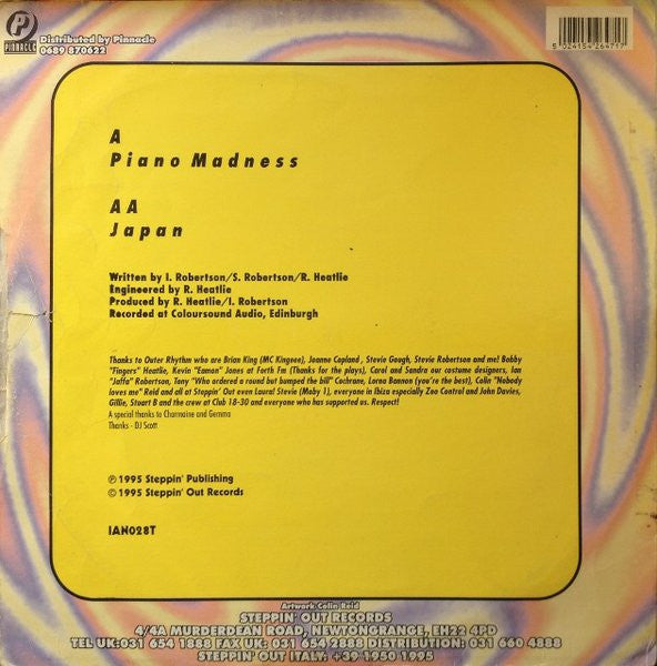 DJ Scott's Outer Rhythm* : Piano Madness (12")