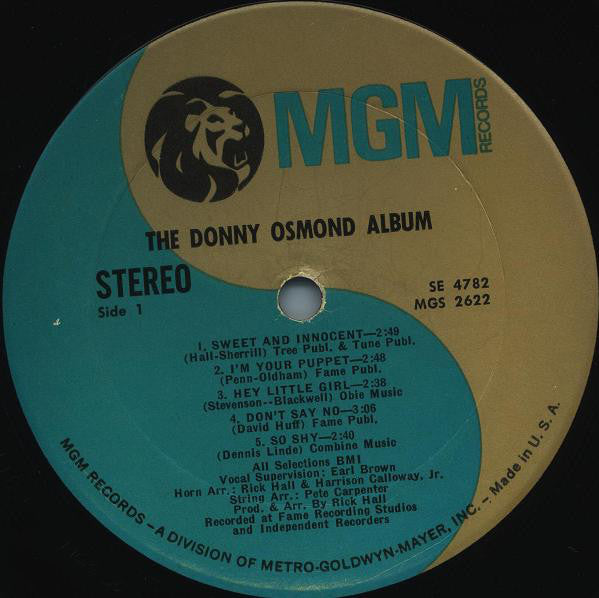 Donny Osmond : The Donny Osmond Album (LP, Album)