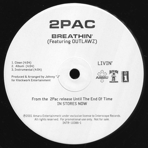2Pac : Breathin' / Let 'Em Have It Remix (12", Promo)