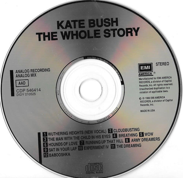 Kate Bush : The Whole Story (CD, Comp, Club)