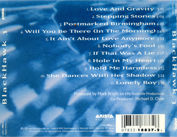 BlackHawk : Love & Gravity (CD, Album)