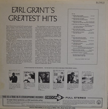 Earl Grant : Earl Grant's Greatest Hits (LP, Comp)