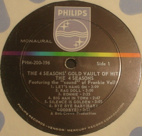 The 4 Seasons* : The 4 Seasons' Gold Vault Of Hits (LP, Comp, Mono)