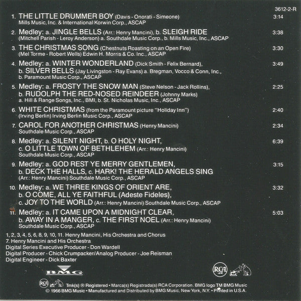 Henry Mancini, His Orchestra And Chorus* : A Merry Mancini Christmas (CD, Album, RE, RM, RP, Dis)