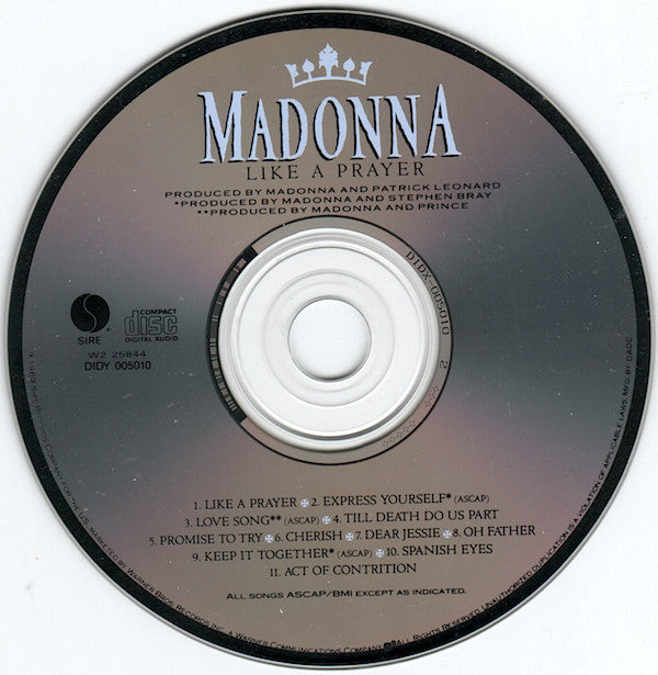 Madonna : Like A Prayer (CD, Album, Club)