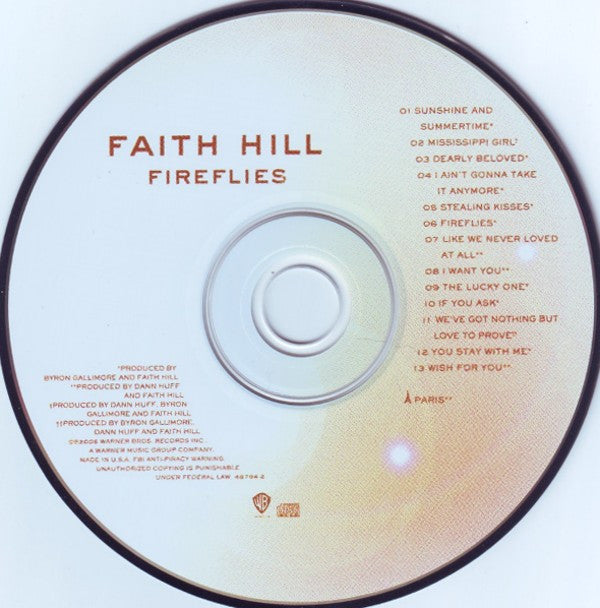 Faith Hill : Fireflies (CD, Album)
