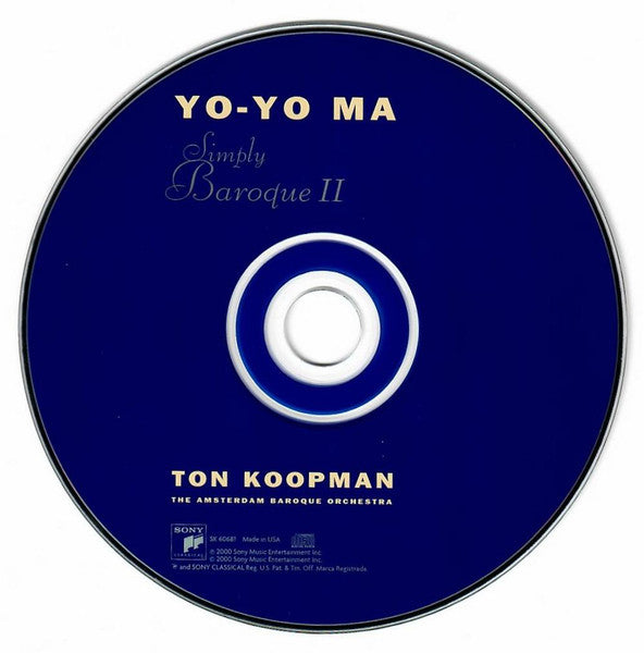 Yo-Yo Ma, Ton Koopman, The Amsterdam Baroque Orchestra : Simply Baroque II (CD, Album, Club, RE)