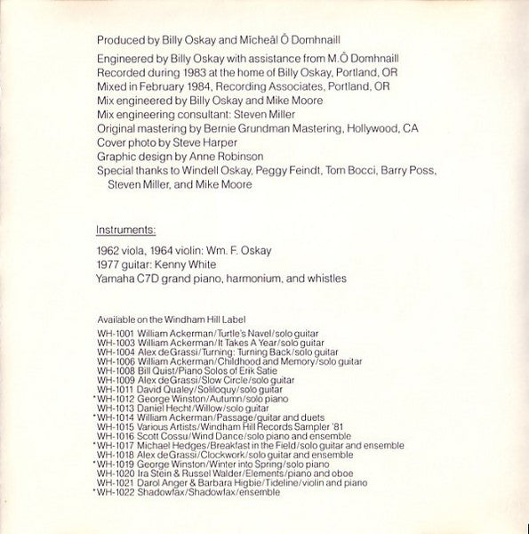 Billy Oskay And Mīcheāl Ō Domhnaill* : Nightnoise (CD, Album, RE)