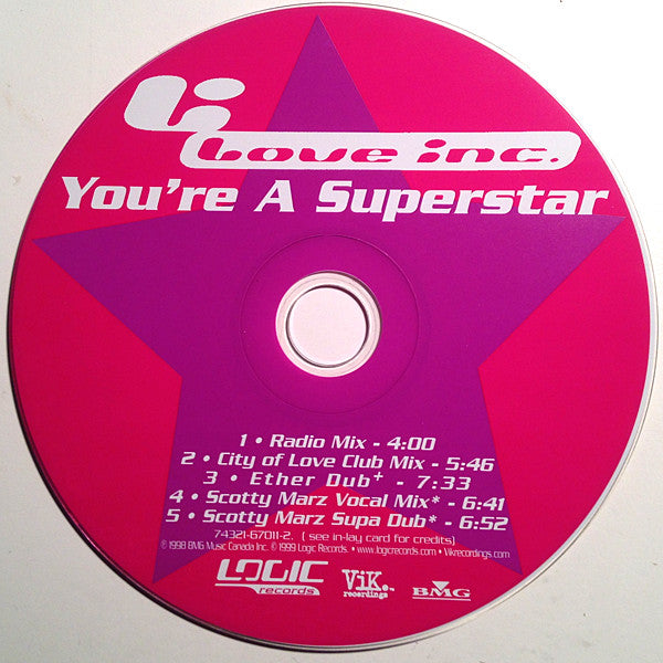 Love Inc.* : You're A Superstar (CD, Maxi)