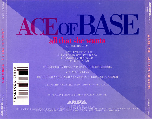 Ace Of Base : All That She Wants (CD, Maxi)