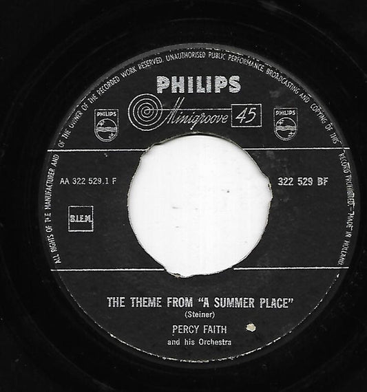 Percy Faith And His Orchestra* : The Theme From "A Summer Place" / Go-Go-Po-Go (7", Single)
