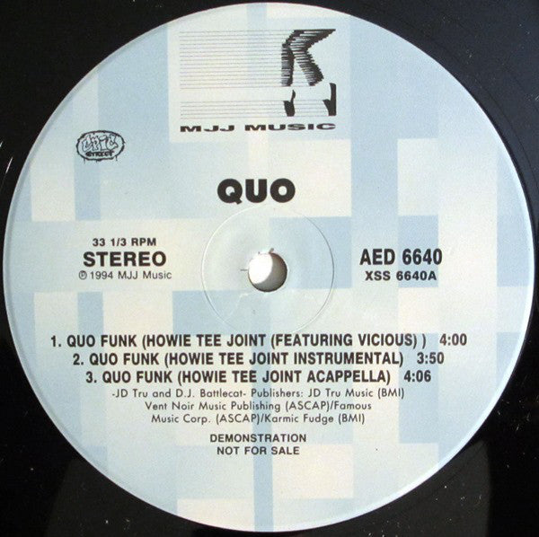 Quo : Quo Funk (12", Promo)