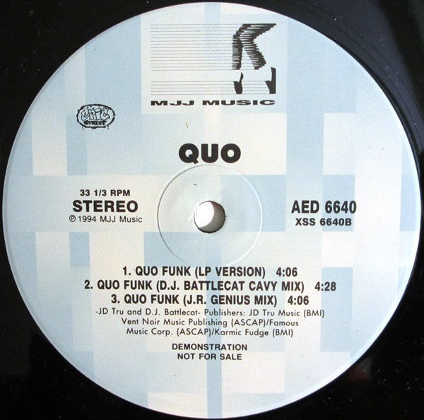 Quo : Quo Funk (12", Promo)