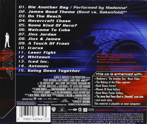 David Arnold : Die Another Day (Music From The MGM Motion Picture) (CD, Album, Enh)