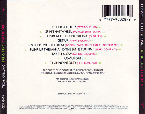 Technotronic : Trip On This - The Remixes (CD, Album)