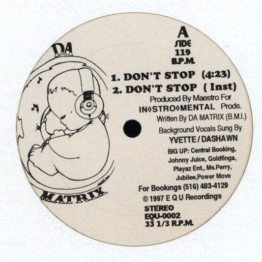 Da Matrix : Don't Stop / Boom Bow (12")