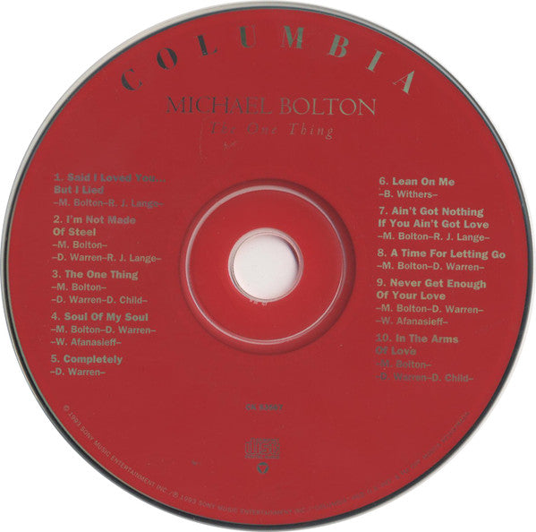 Michael Bolton : The One Thing (CD, Album)