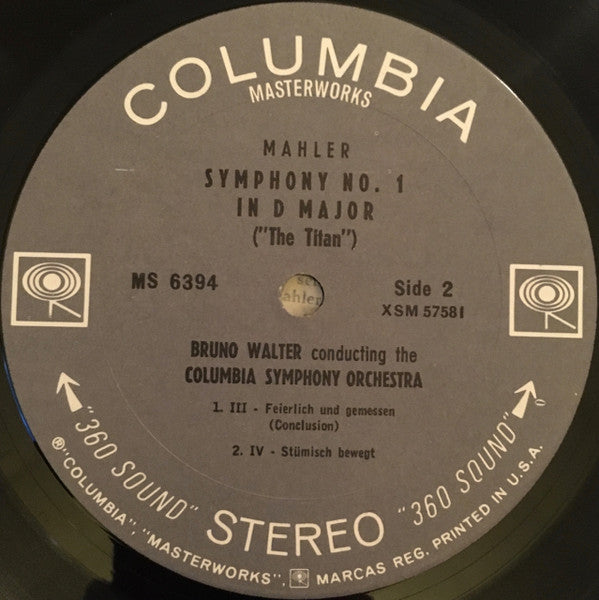 Mahler*, Bruno Walter Conducts Columbia Symphony Orchestra : Symphony No. 1 In D "The Titan" (LP)