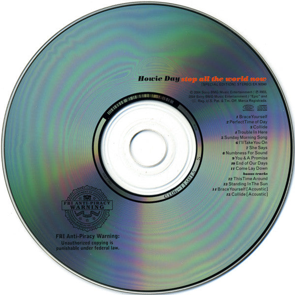 Howie Day : Stop All The World Now (CD, Album, Club, S/Edition)