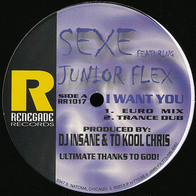Sexe Featuring Junior Flex : I Want You (12")