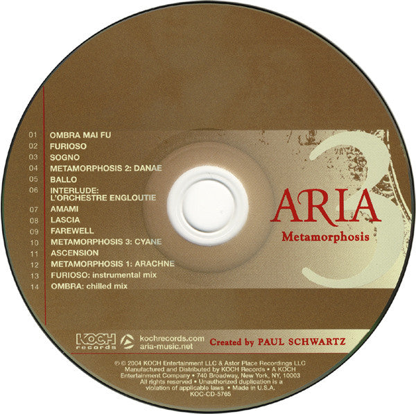 Aria (2) : Aria 3 - Metamorphosis (CD, Album)