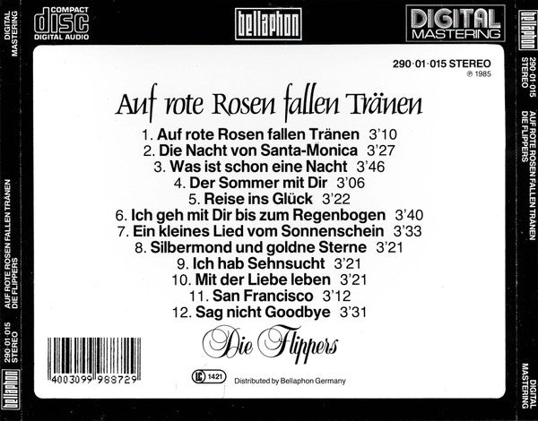 Die Flippers : Auf Rote Rosen Fallen Tränen (CD, Album)