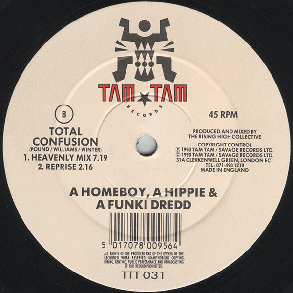 A Homeboy, A Hippie & A Funki Dredd : Total Confusion (12", Single)