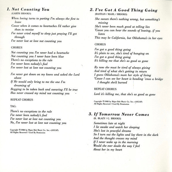 Garth Brooks : Garth Brooks (CD)