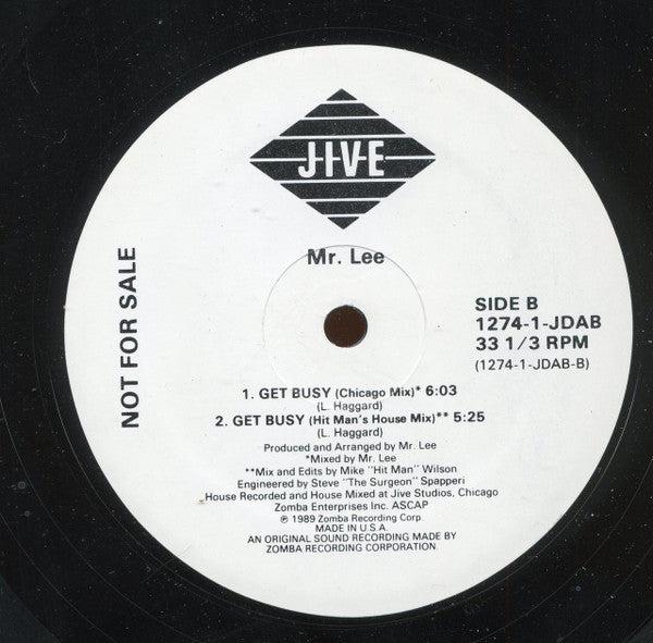 Mr. Lee : Get Busy (12", Promo)
