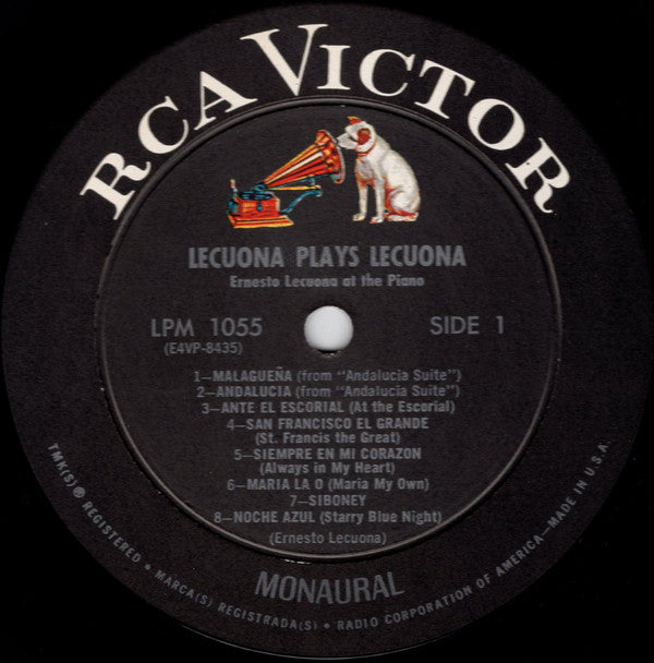 Lecuona* : Lecuona Plays Lecuona (LP, Mono, RE)