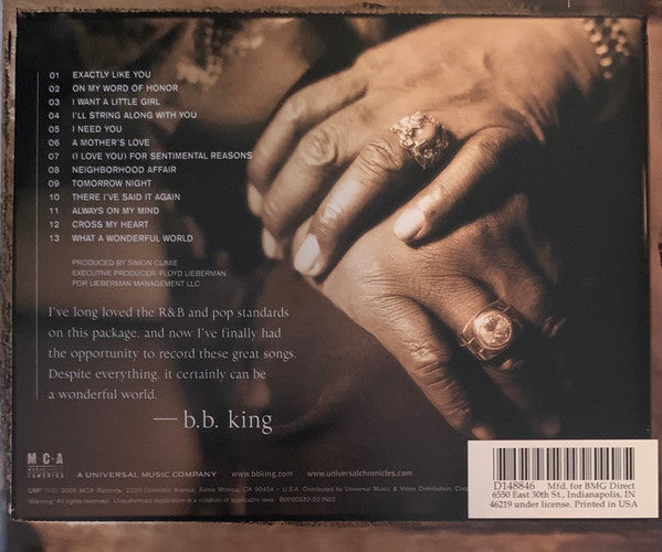 B.B. King : Reflections (CD, Album, Club, BMG)