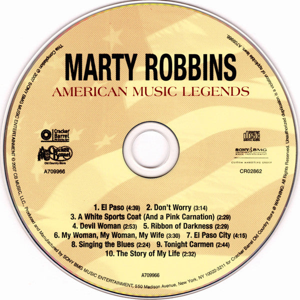 Marty Robbins : American Music Legends (CD, Comp)