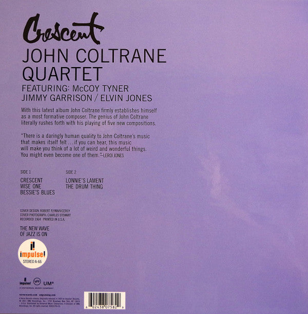 John Coltrane Quartet* : Crescent (LP, Album, RE, Gat)