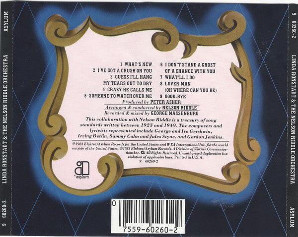 Linda Ronstadt & The Nelson Riddle Orchestra* : What's New (CD, Album)